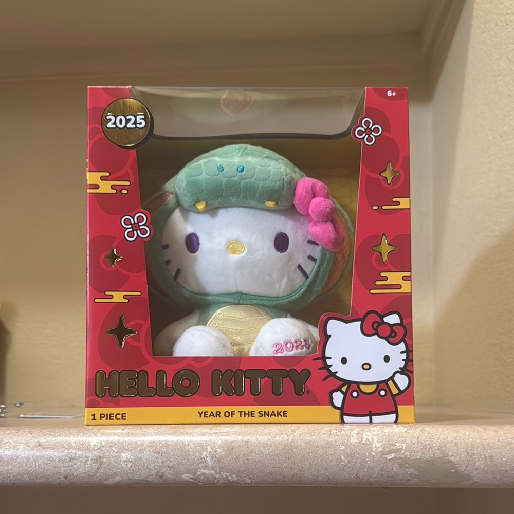 Hello Kitty Year of the Snake Plush - Green and Pink